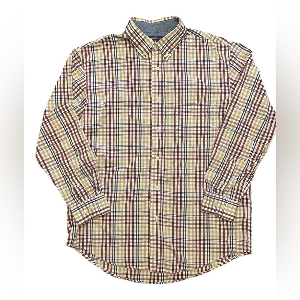 SADDLEBRED Long Sleeve Plaid Western Shirt Sz M EUC